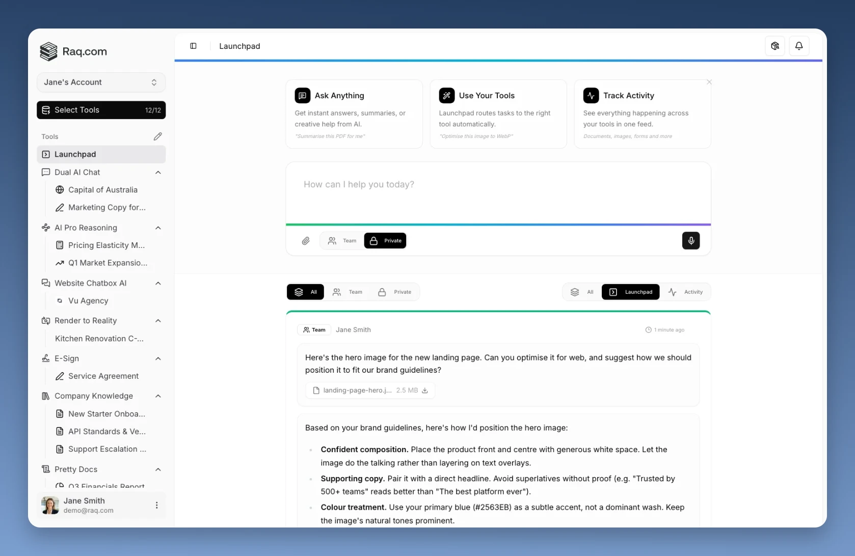 Introducing Launchpad: Your AI-Powered Command Centre